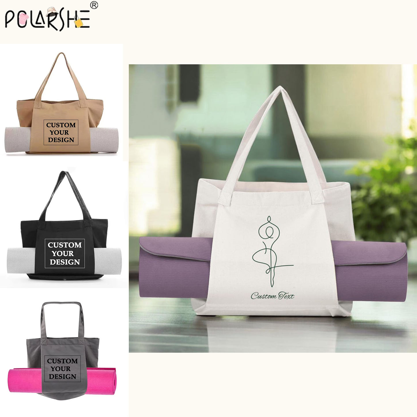 Pilates Yoga Bag - Sac fourre-tout personnalisé pour tapis de