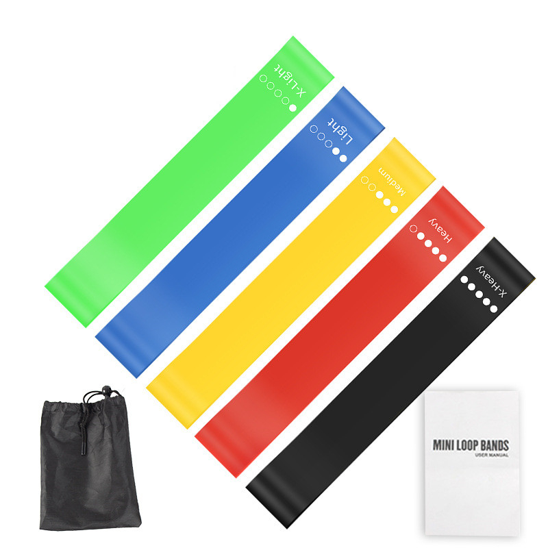 Pilates Yoga Bag - Ensemble de 5 bandes de résistance