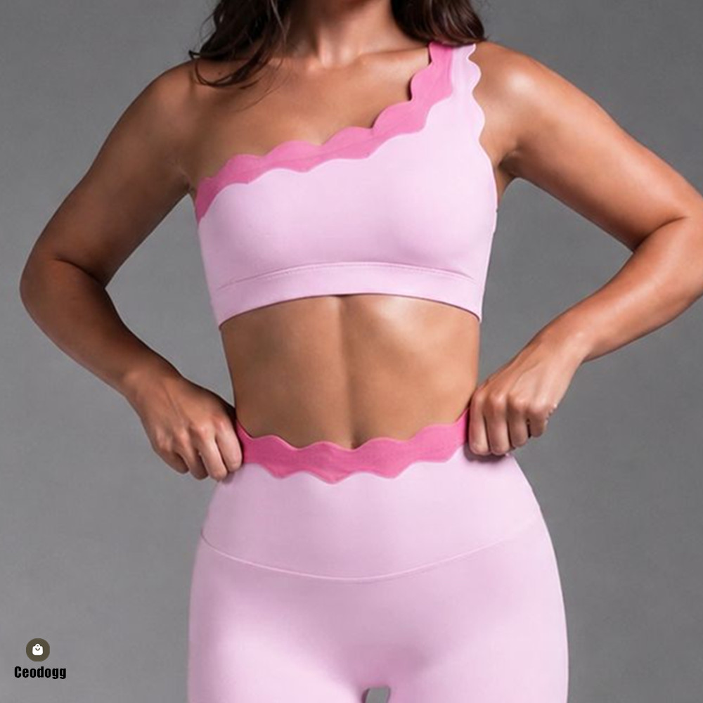 Pilates Yoga Training - Soutien-gorge de yoga à bretelles diagonales,