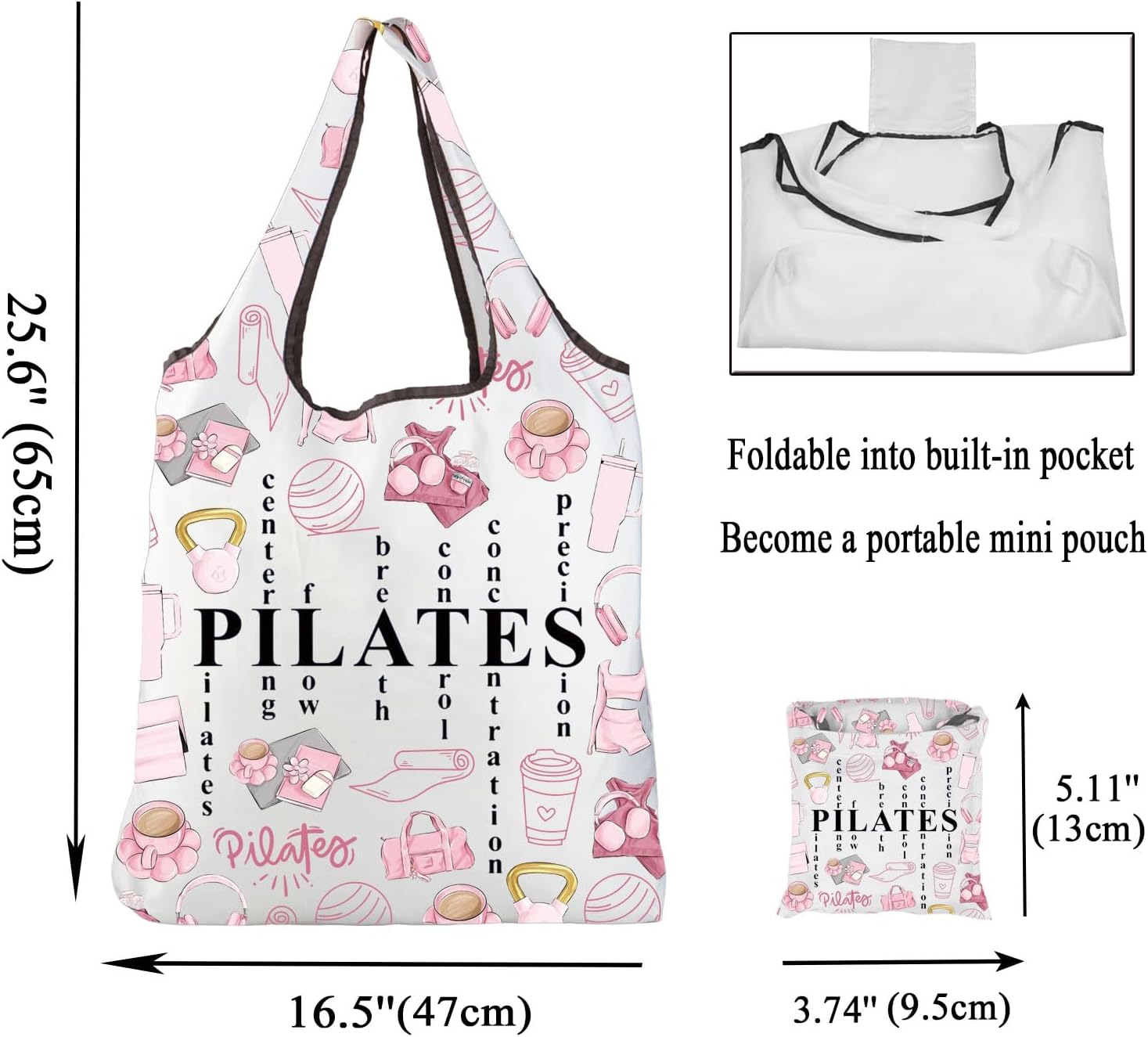 Sac fourre-tout rose pour Pila - Pilates Yoga Instructor avis et prix