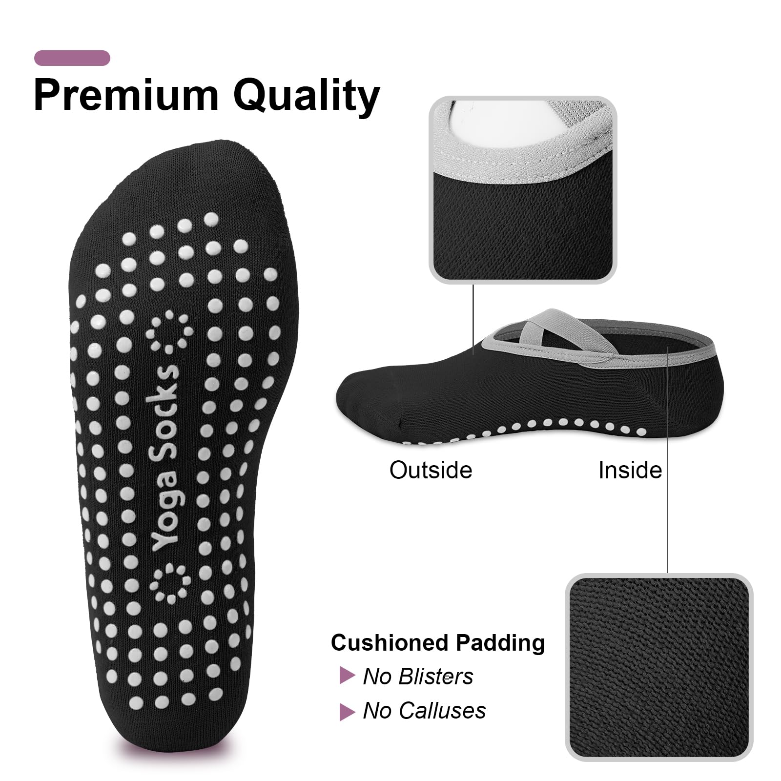 Lot de 4 paires de chaussettes - Pilates Yoga Bag avis et prix